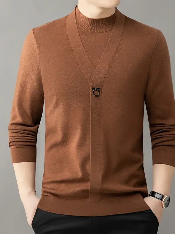 Casual Crew Neck Men's Pullover Sweater - Young adults and casual men - Solid color, Long Sleeve, Pullover, Polyester, Acrylic, Crew Neck, Casual, Fall/Winter, Hand wash or professional dry clean, Regular, Knit Fabric - Suitable for Casual, Fall, Winter