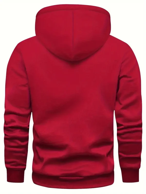 Men's Solid Hoodie - Young men, casual outdoor enthusiasts - Solid color - Suitable for Hiking, Camping, Jogging - Image 10
